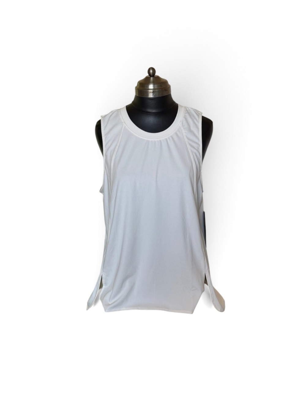 Velocity Cream Sleeveless Tank Top